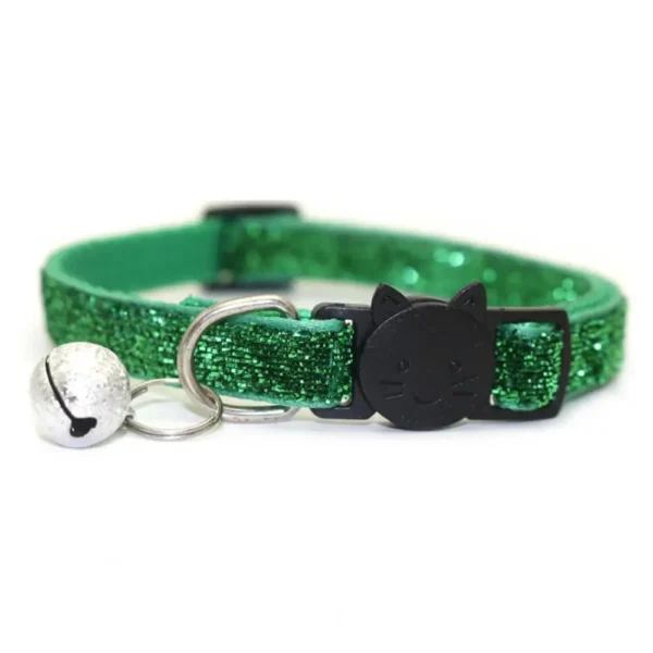 Collar ostentoso para Gato, accesorio para mascotas, sin desvanecimiento, con lentejuelas, campana, Chihuahua, Pug - Imagen 3